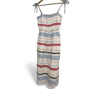 Gal Meets Glam Multicolor Striped Midi Dress size 2